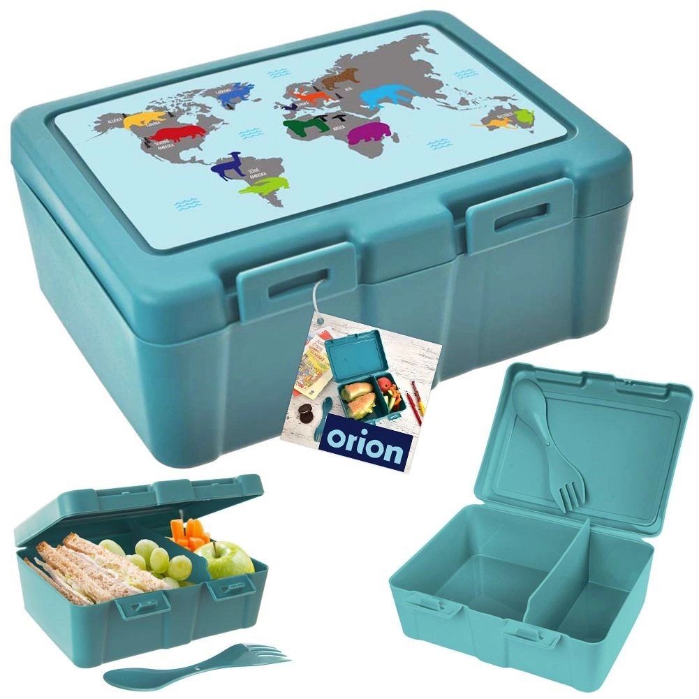 Pojemnik Lunchbox Dzielony Zestaw Sztućce 1 L ORION z Klipsami 18 x 14 cm - obrazek 16