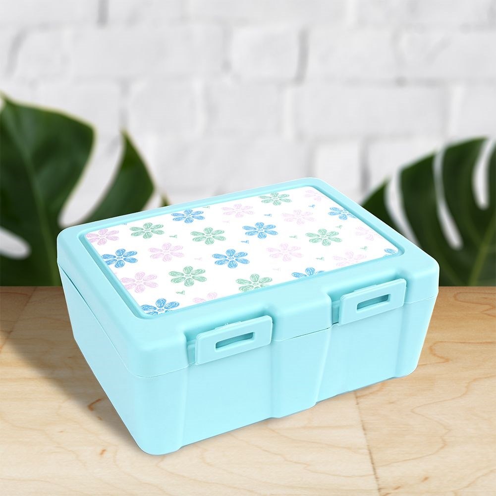 Pojemnik Lunchbox Dzielony Zestaw Sztućce 1 L ORION z Klipsami 18 x 14 cm - obrazek 2