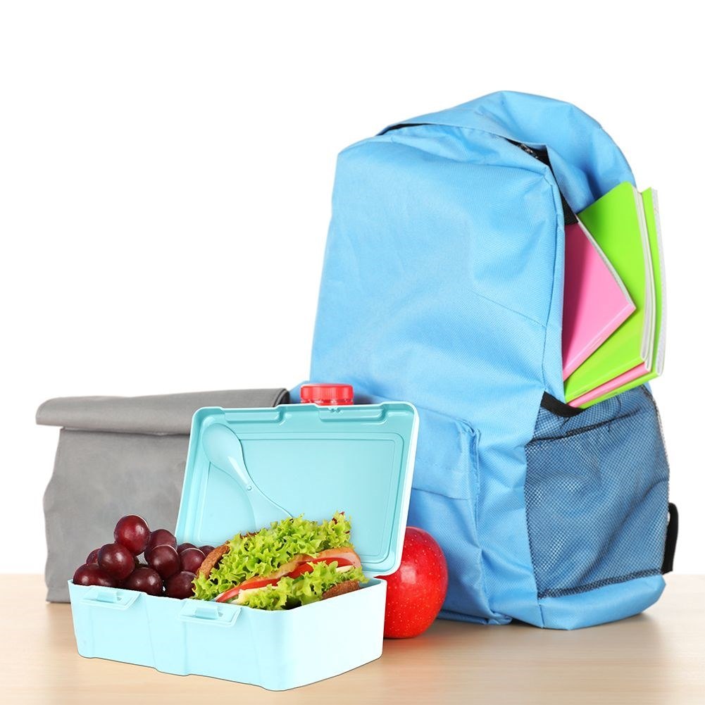 Pojemnik Lunchbox Dzielony Zestaw Sztućce 1 L ORION z Klipsami 18 x 14 cm - obrazek 4