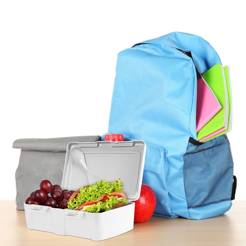 Pojemnik Lunchbox Dzielony Zestaw Sztućce 1 L ORION z Klipsami 18 x 14 cm - obrazek 8