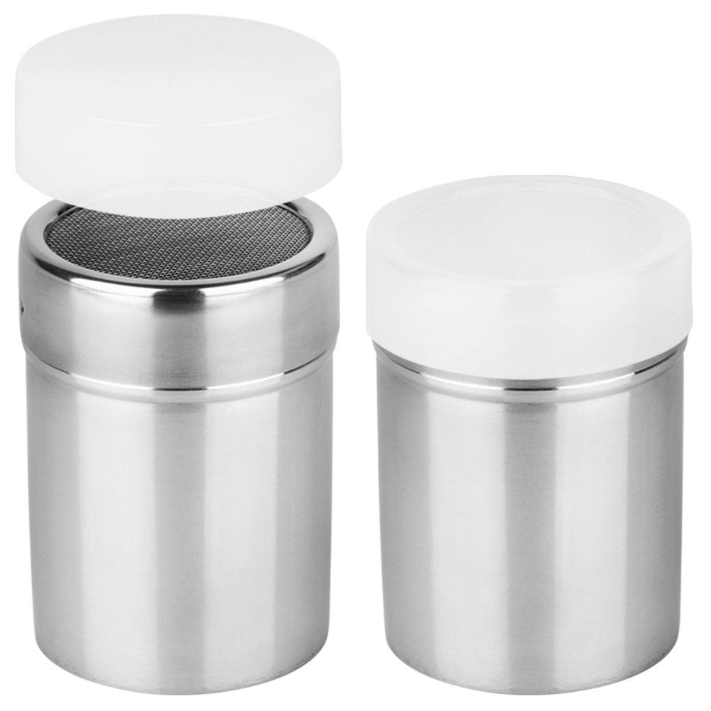 Pojemnik z sitkiem do cukru pudru i cynamonu stalowy 300 ml - obrazek 5