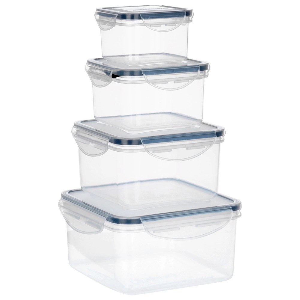 Zestaw 4 Pojemników Lunchbox Kwadrat Szczelny VILDE Mikrofala Zmywarka - obrazek 3