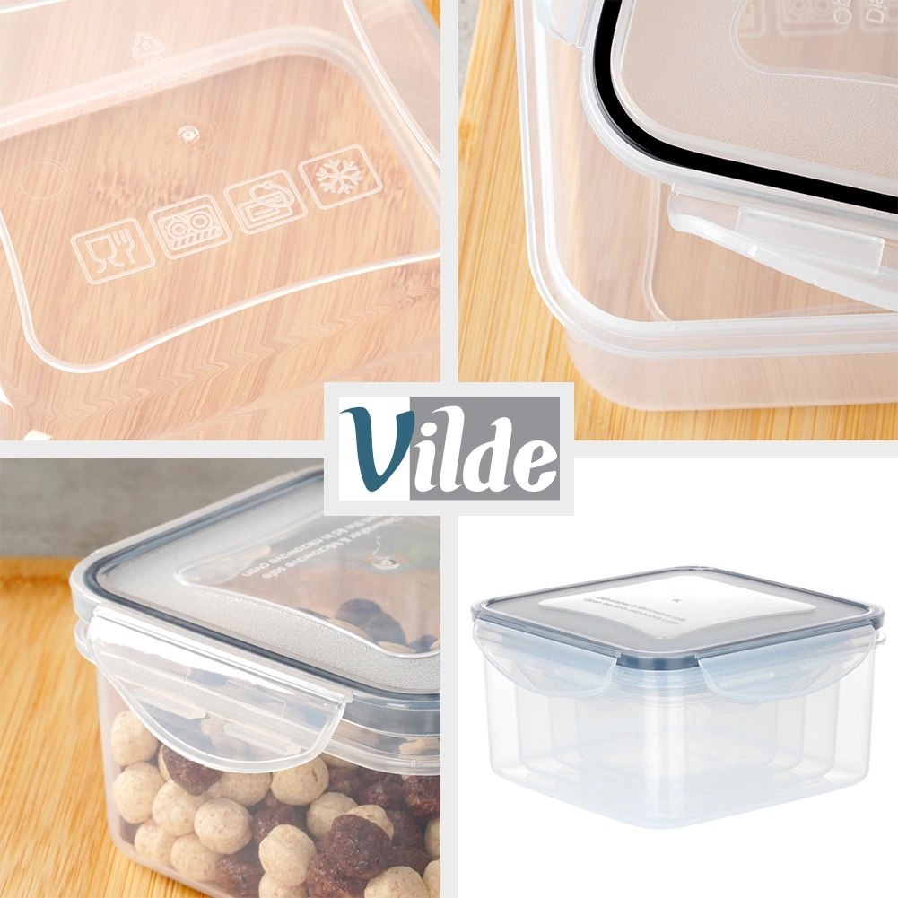 Zestaw 4 Pojemników Lunchbox Kwadrat Szczelny VILDE Mikrofala Zmywarka - obrazek 7