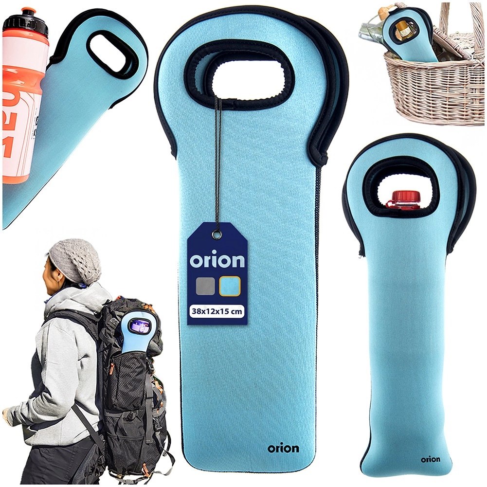 Pokrowiec Termiczny na Butelkę Neopren Niebieski ORION Uchwyt 38 cm - obrazek 8