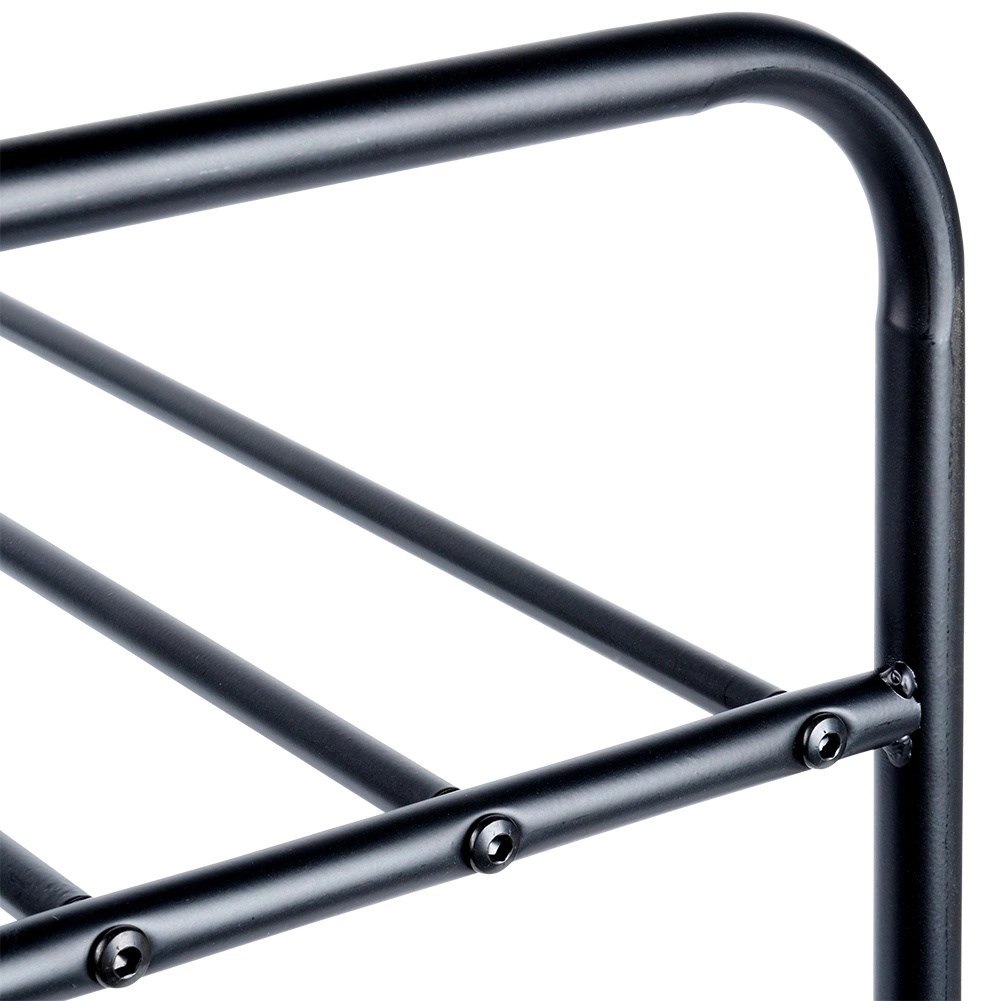 Półka Regał na Buty 3-Poziomowy Metalowy Czarny Solidny VILDE 63x28x60 cm - obrazek 8