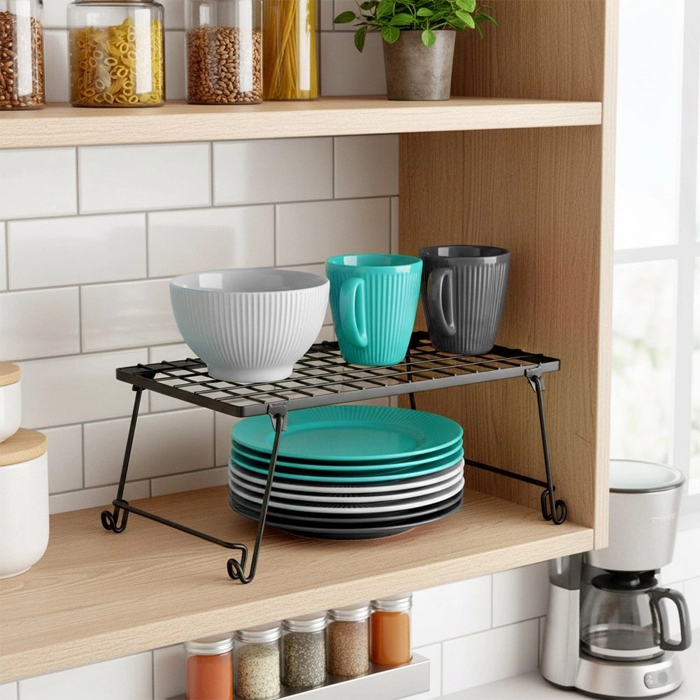 Półka Wkład do Szafki Kuchennej Składana Metal Loft 36 cm Czarna - obrazek 2