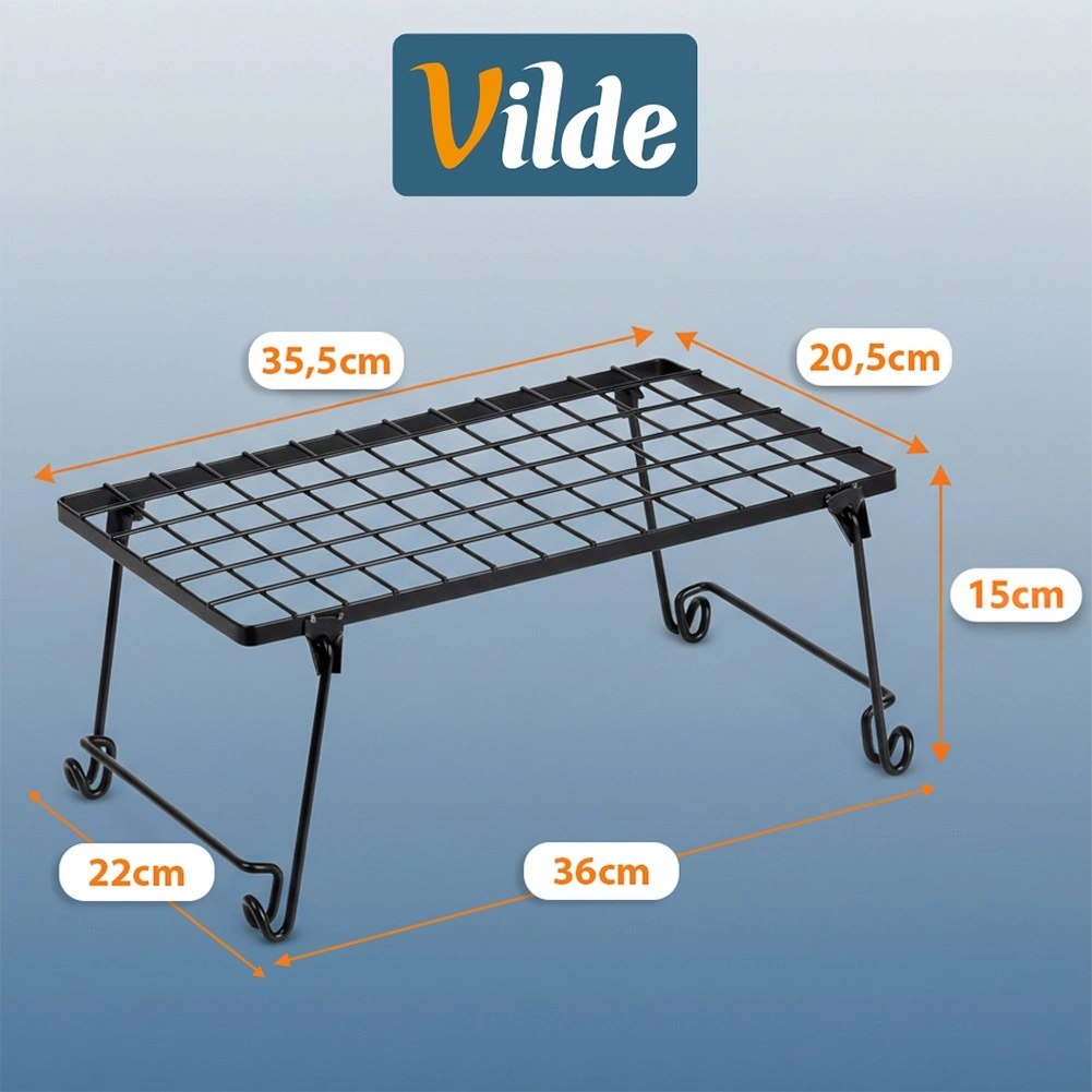 Półka Wkład do Szafki Kuchennej Składana Metal Loft 36 cm Czarna - obrazek 4