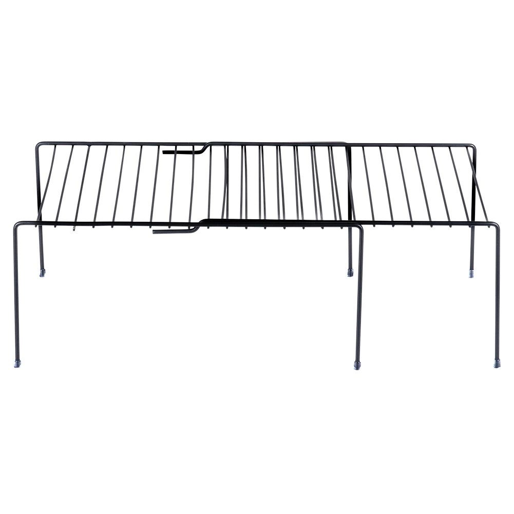 Półka Kuchenna Metalowa Czarna Loft Rozsuwana Regulowana VILDE 34,5-48 cm - obrazek 3