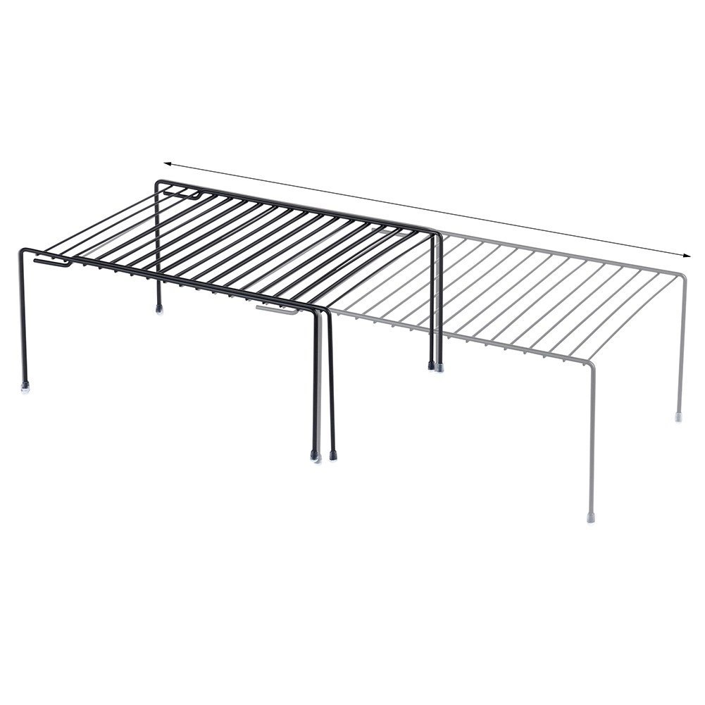 Półka Kuchenna Metalowa Czarna Loft Rozsuwana Regulowana VILDE 34,5-48 cm - obrazek 4