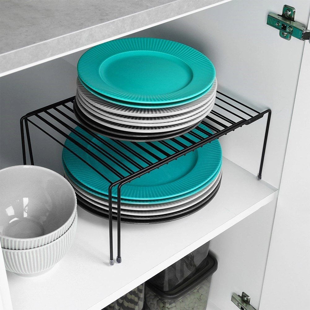 Półka Kuchenna Metalowa Czarna Loft Rozsuwana Regulowana VILDE 34,5-48 cm - obrazek 6