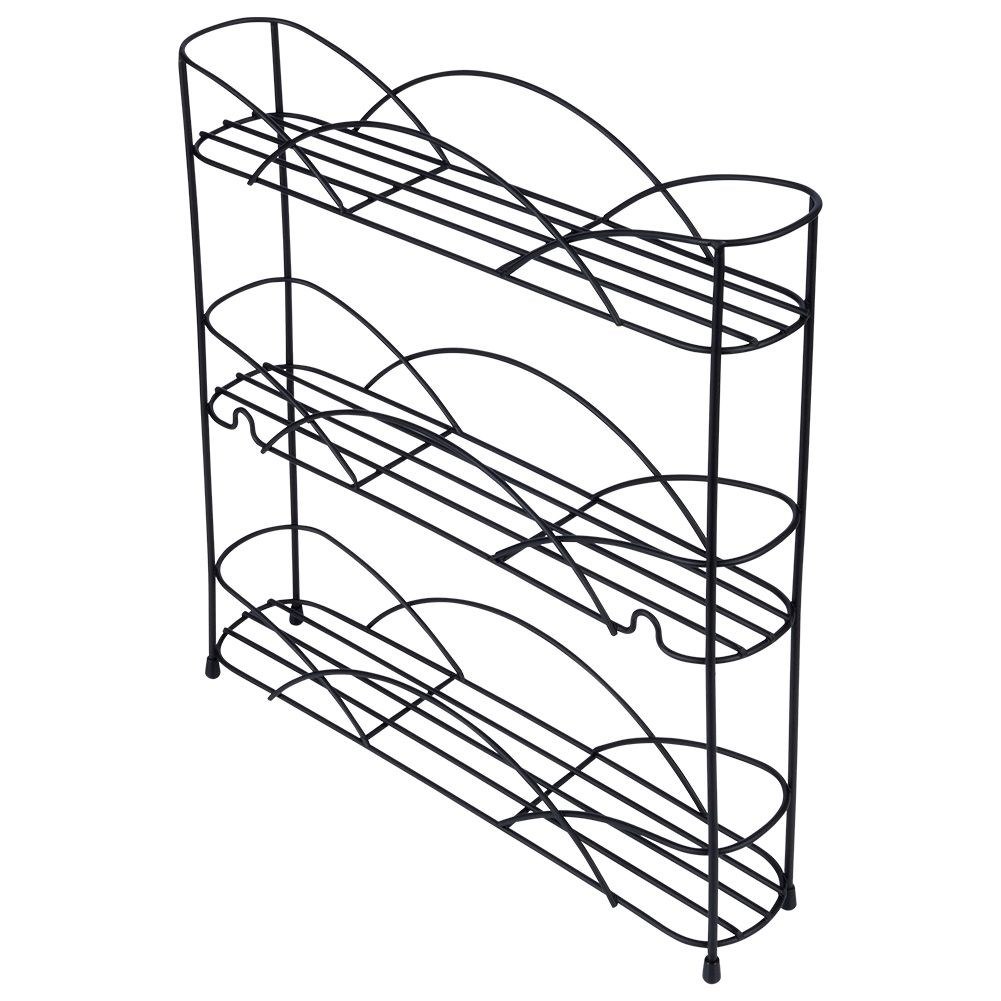 Półka na Przyprawy Metalowa Czarna Stojąca Loft VILDE 33,5 x 6,5 x 33,5 cm - obrazek 3