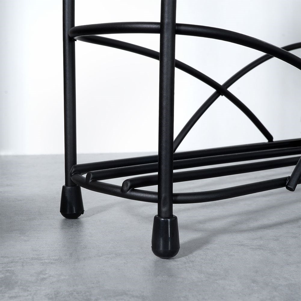 Półka na Przyprawy Metalowa Czarna Stojąca Loft VILDE 33,5 x 6,5 x 33,5 cm - obrazek 5