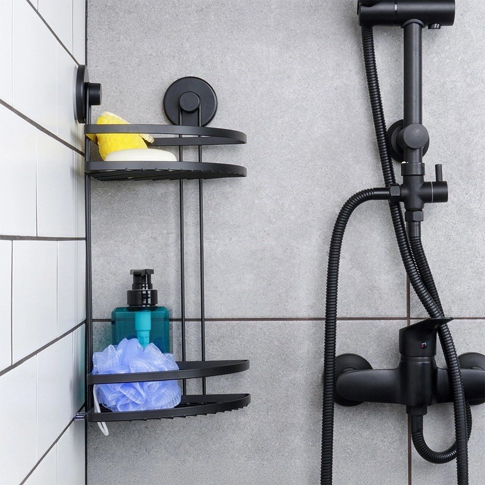Półka pod Prysznic Prysznicowa Metalowa Narożna BATHROOM SOLUTIONS 38 cm - obrazek 4