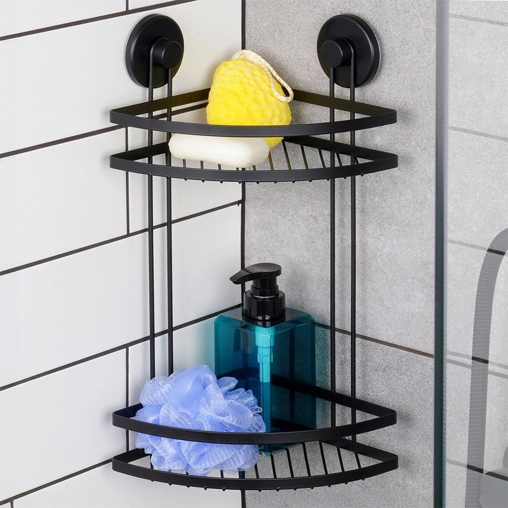 Półka pod Prysznic Prysznicowa Metalowa Narożna BATHROOM SOLUTIONS 38 cm - obrazek 5