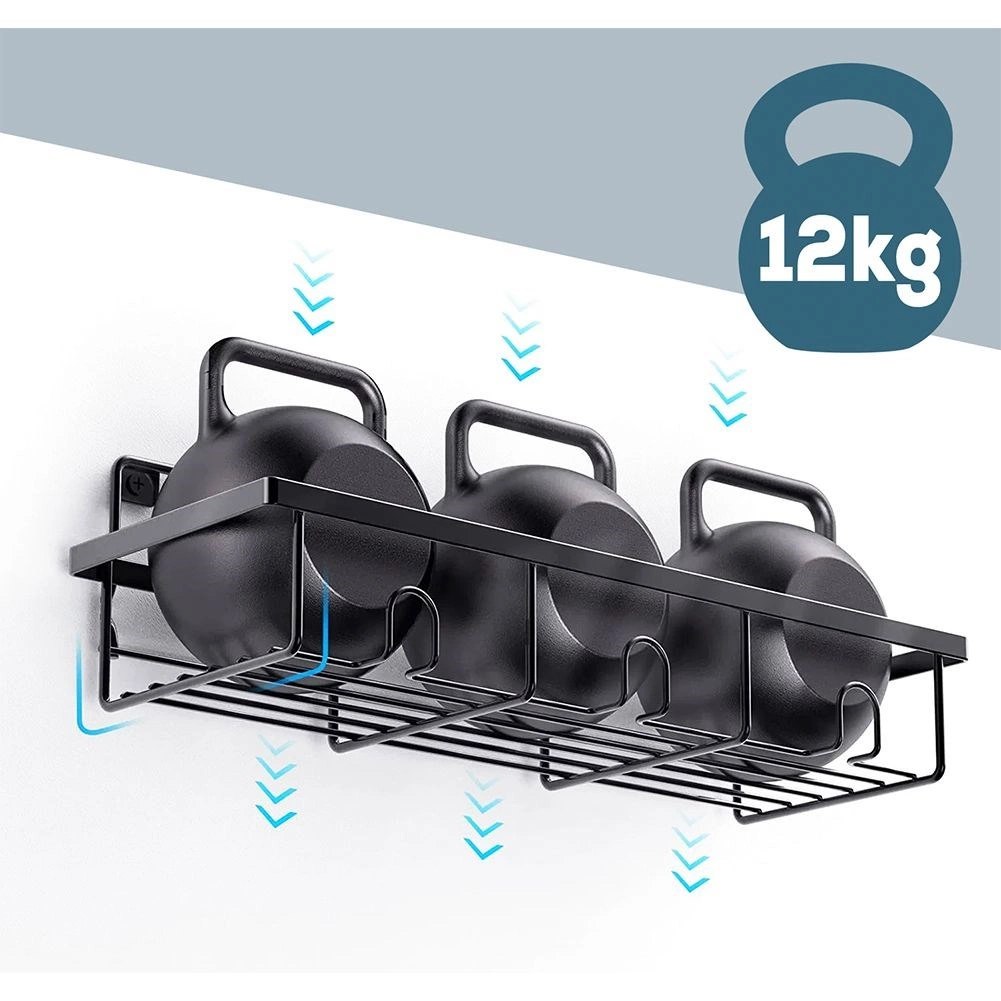 Zestaw Półka Łazienkowa pod Prysznic Metalowa Wisząca Loft VILDE 4 szt. - obrazek 8