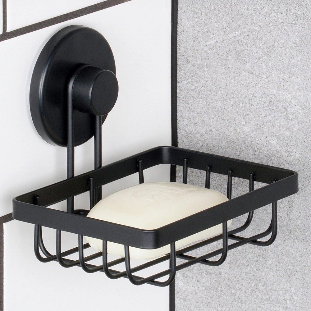 Półka Pod Prysznic Metalowa Mała Czarna na Przyssawkę 135 cm BS - obrazek 2