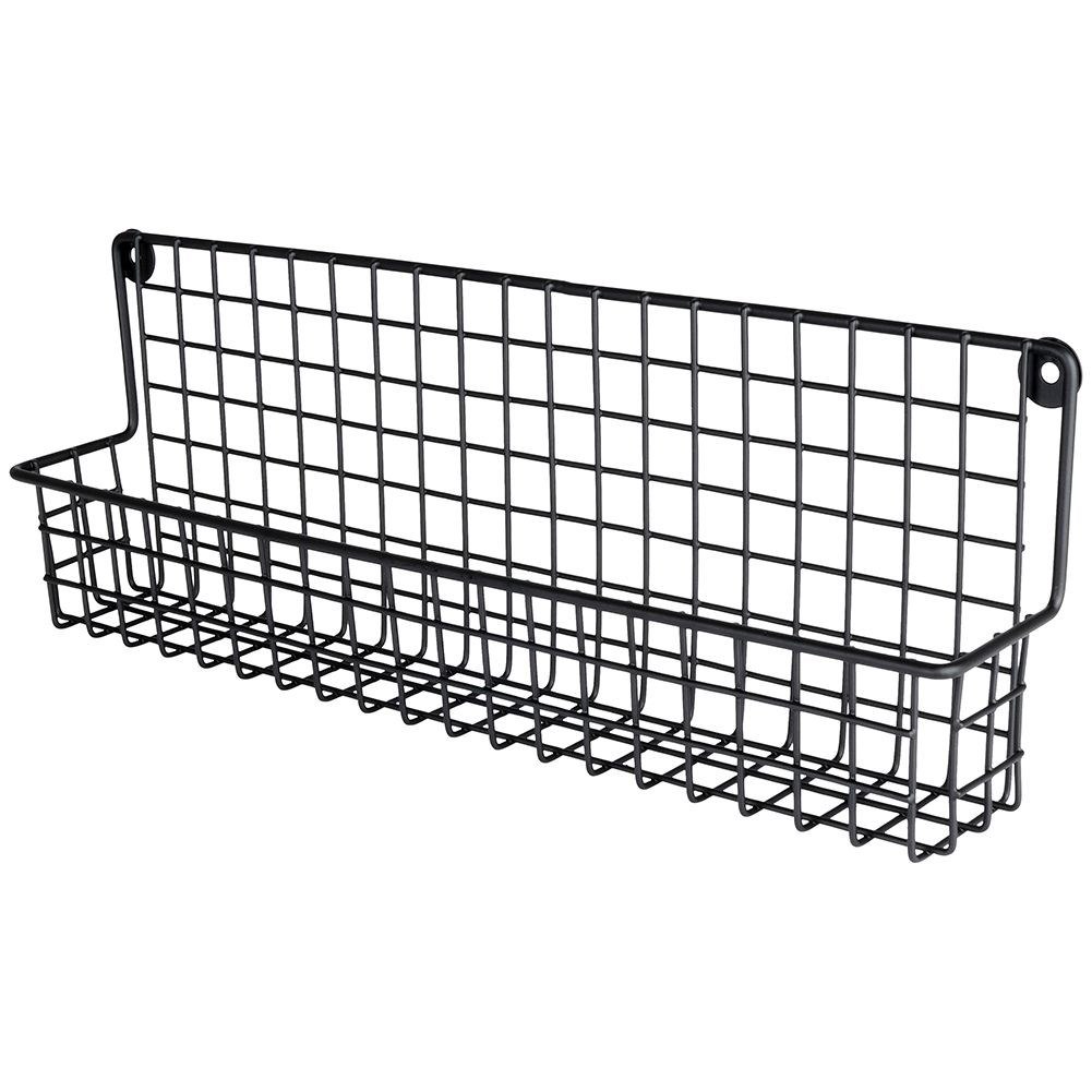 Półka na Przyprawy Metalowa Wisząca Loft Czarna Solidna ORION 9,5x6,5x14 cm - obrazek 3