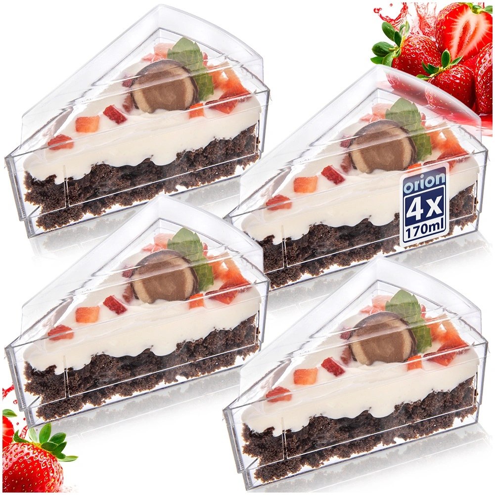 Pucharki Trójkątne z Pokrywkami 160ml Zestaw 4 szt. ORION Finger Food - obrazek 7