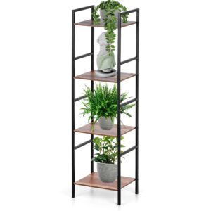 Regał Metalowy Czarny MDF 4 Półki 295 x 235 x 1065 cm TRENDS4YOU