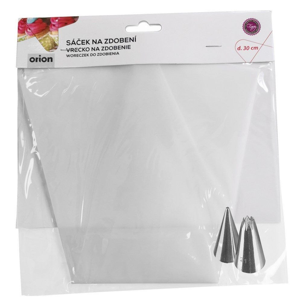 Rękaw Cukierniczy Silikonowy Duży Zestaw 30 cm z 2 Tylkami ORION - obrazek 3