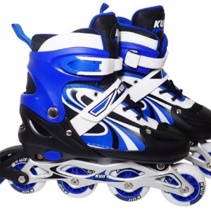Rolki dla Dzieci Dziecięce Regulowane Niebieskie Solidne KUBISPORT r. 39-42