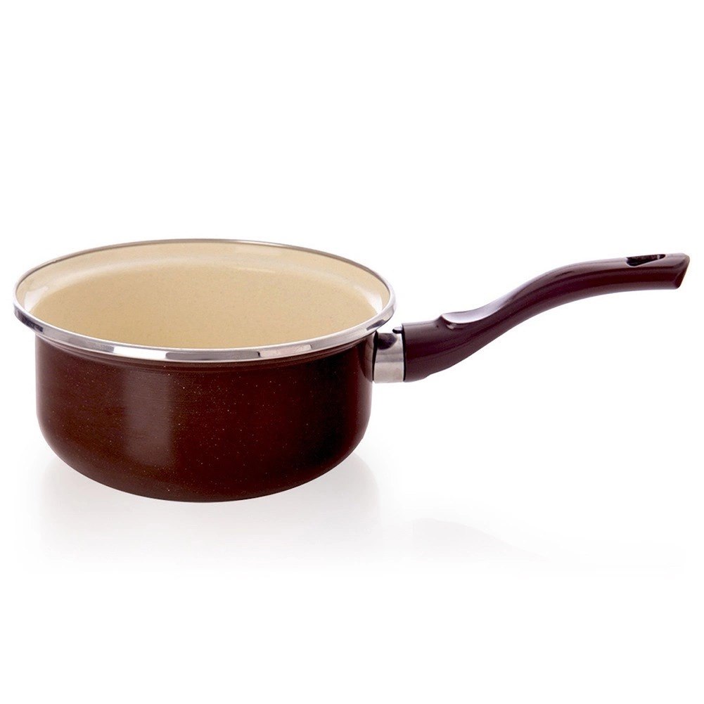 Rondel Emaliowany BROWN Retro 16 cm 1 L Indukcja Piekarnik ORION