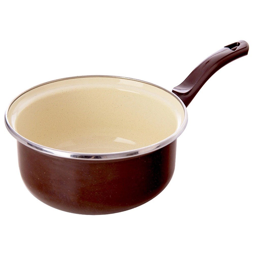 Rondel Emaliowany BROWN Retro 16 cm 1 L Indukcja Piekarnik ORION - obrazek 3
