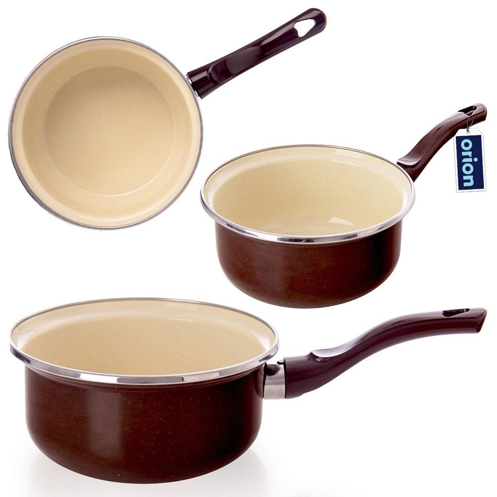 Rondel Emaliowany BROWN Retro 16 cm 1 L Indukcja Piekarnik ORION - obrazek 7