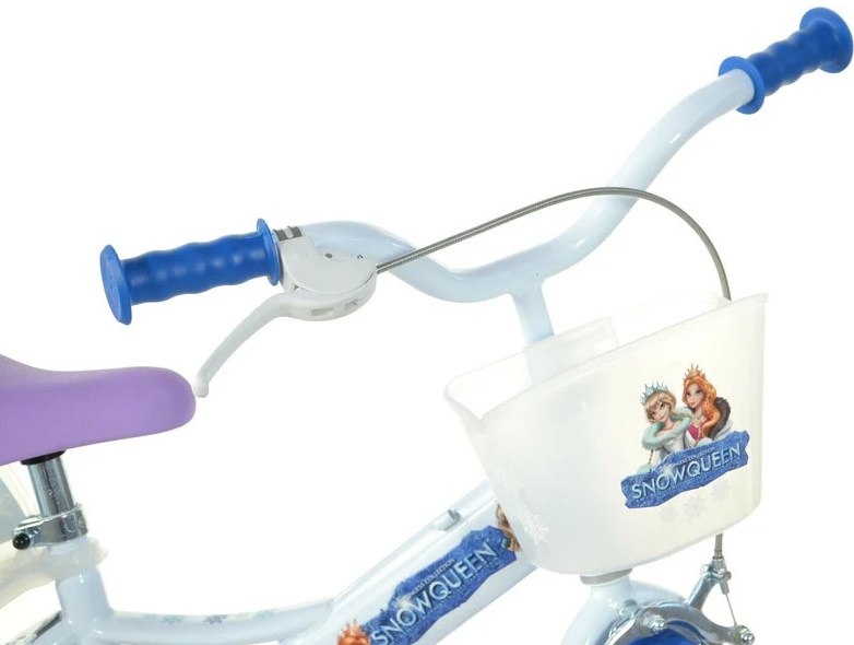 Rowerek Rower Dziecięcy dla Dzieci Dziewczynki z Bocznymi Kółkami DINO 12" - obrazek 4