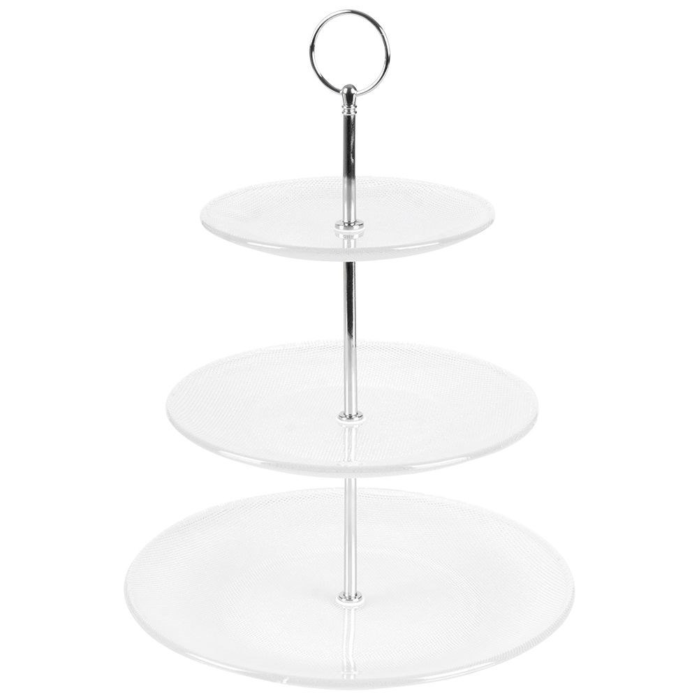 Patera Szklana 3-Piętrowa ORION 33 cm - obrazek 3