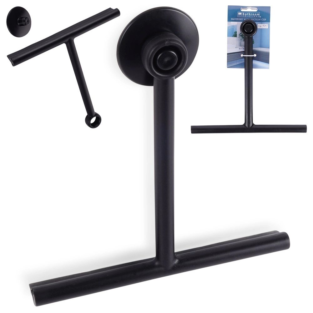 Ściągaczka do Szyb z Przyssawką 22 cm BATHROOM SOLUTIONS Czarna - obrazek 6