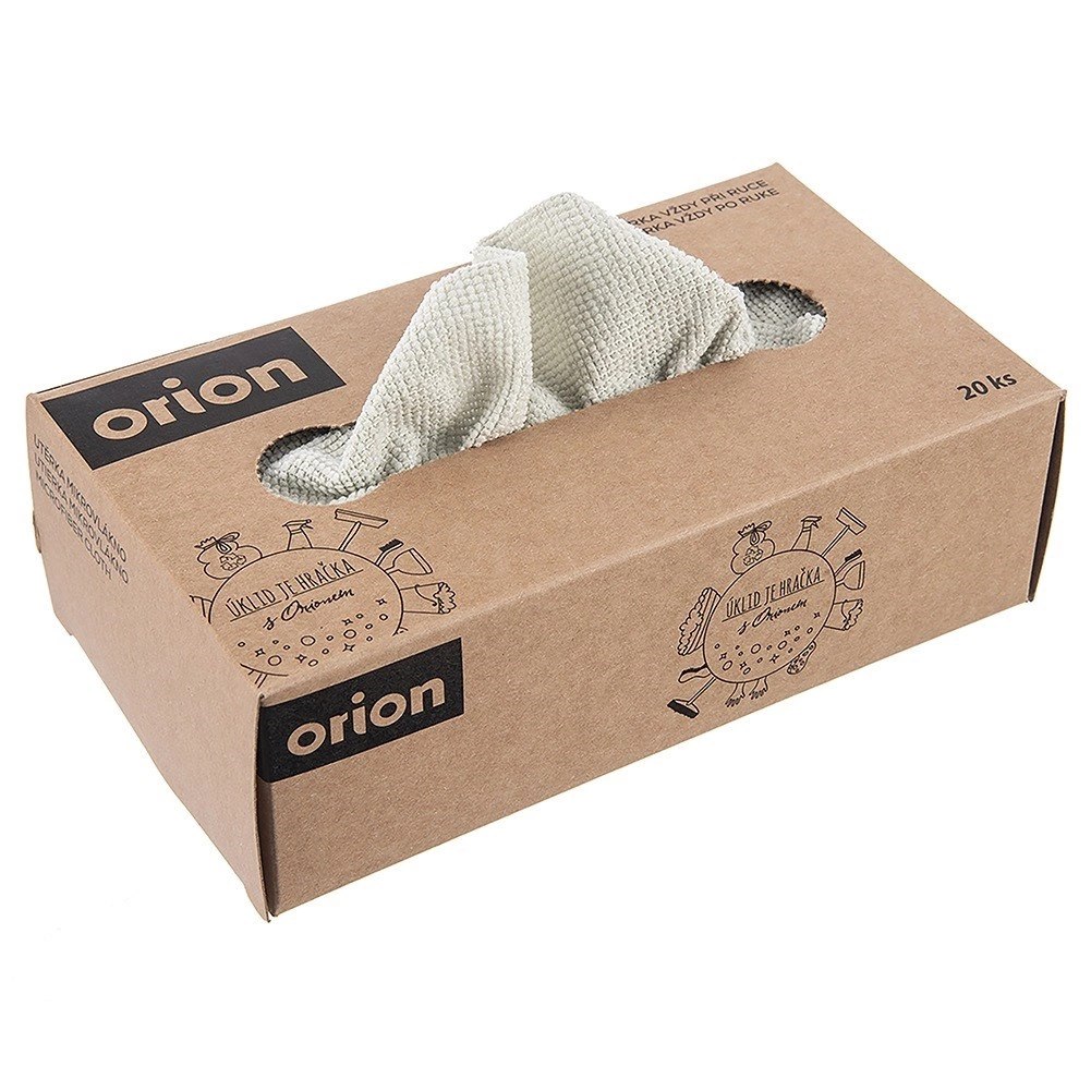 Ścierki Kuchenne Mikrofibra 20 szt. 20 x 20cm ORION Pudełko bez Detergentów - obrazek 4