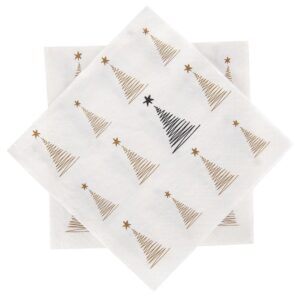 Serwetki Papierowe 20 szt. Choinka Złota 3-warstwowe 33 x 33 cm ORION