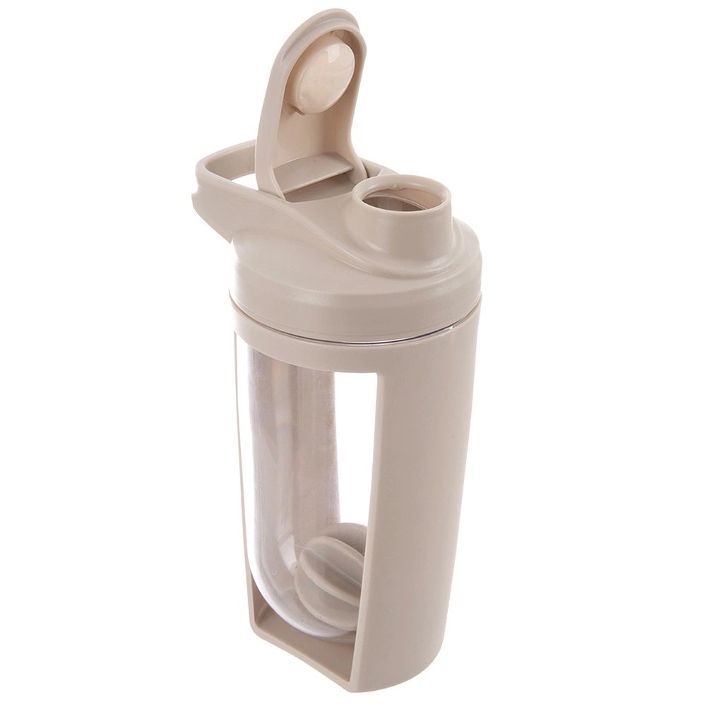 Shaker Treningowy z Kulą Tritan Szczelny 700 ml Beżowy ORION - obrazek 4