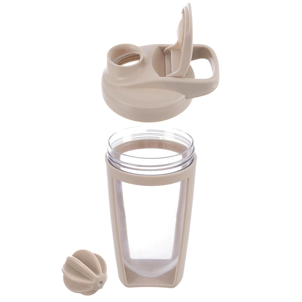 Shaker Treningowy z Kulą Tritan Szczelny 700 ml Beżowy ORION - obrazek 5
