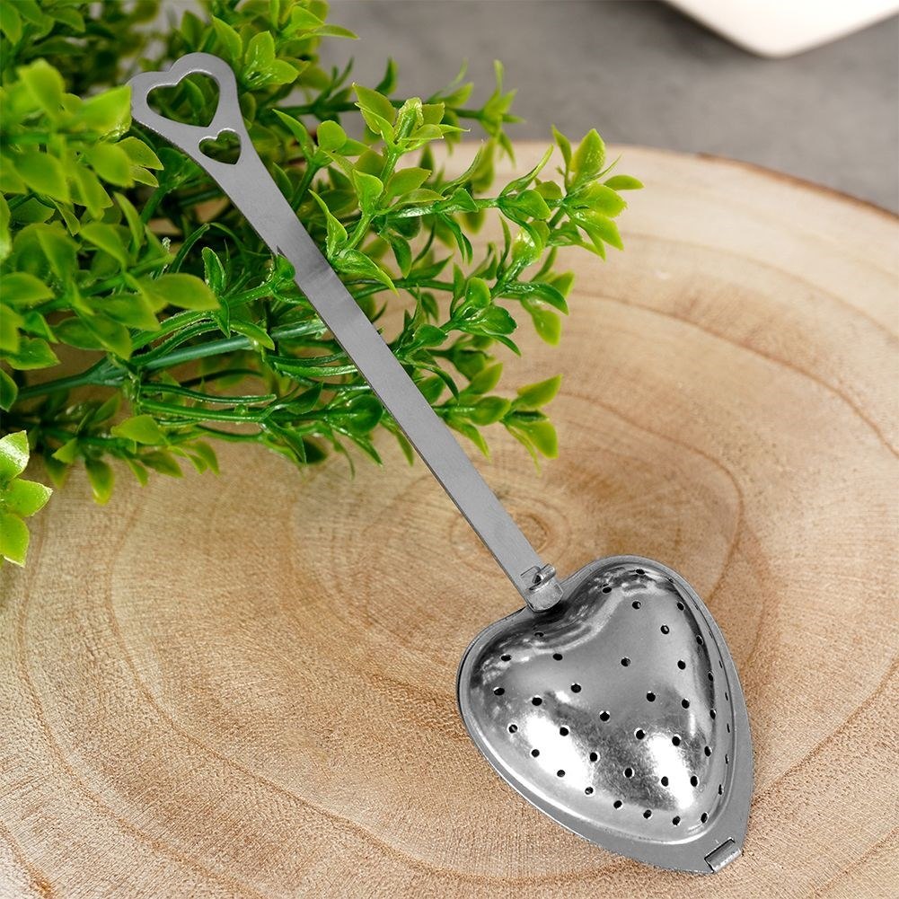 Sitko do Zaparzania Herbaty Serce Stal 14 x 4,5 cm Uchwyt VILDE - obrazek 2