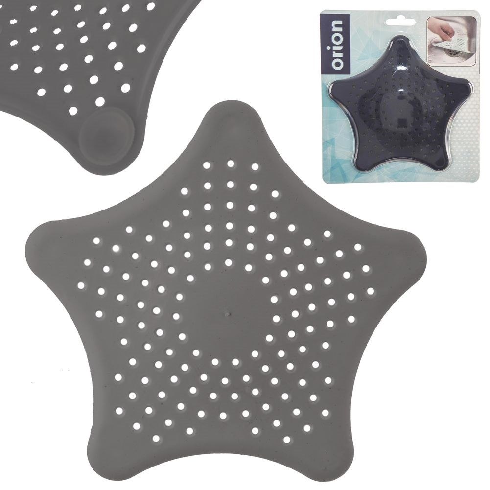 Sitko do Zlewu Gwiazda Szare z Przyssawkami Duże 16 cm Łazienka ORION - obrazek 5