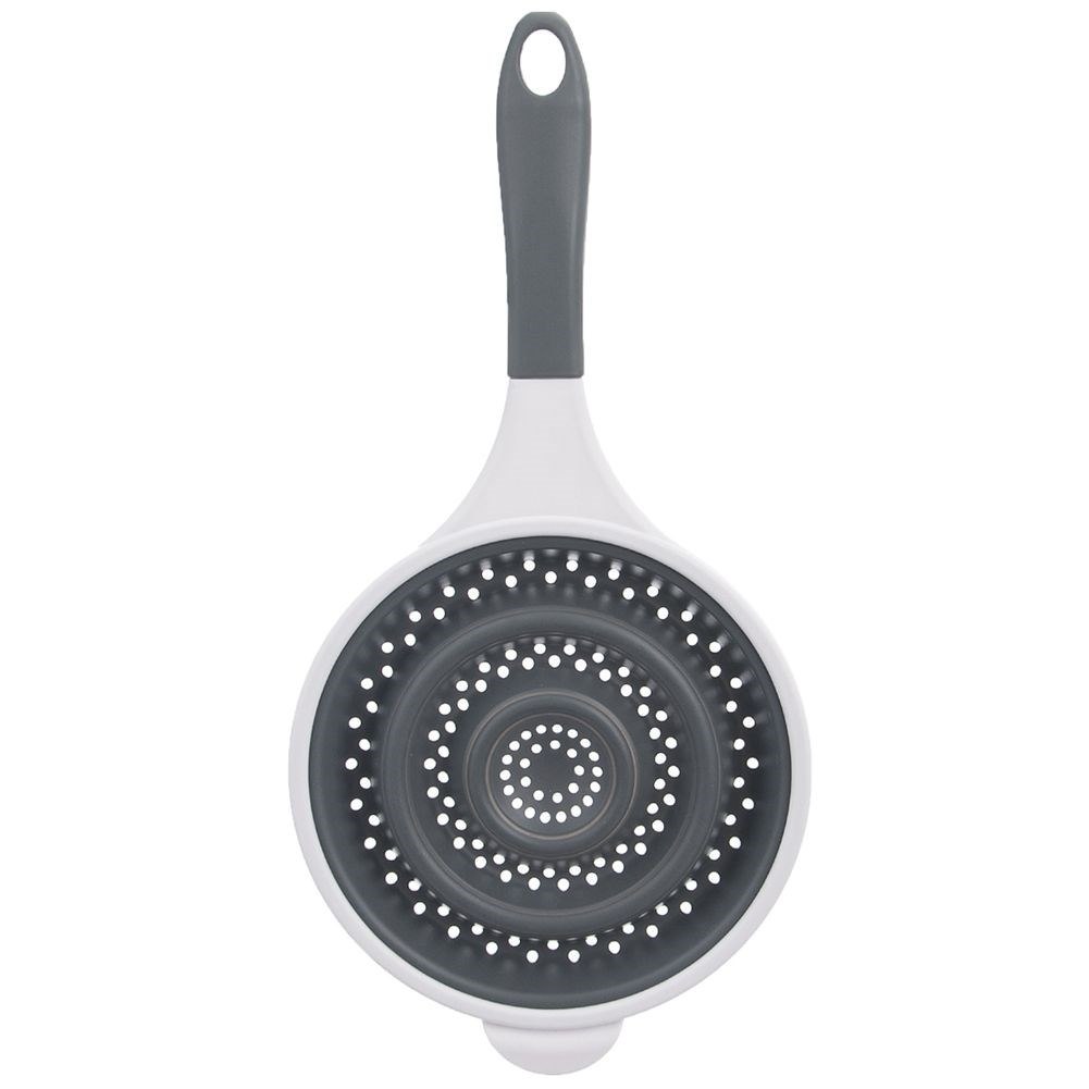 Cedzak Sitko z Uchwytem Kuchenne Silikonowe Składane Solidne ORION 25,5 cm - obrazek 2