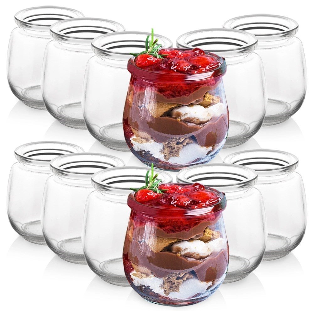 Słoiki Szklane na Jogurt Desery Małe Zestaw 12 Sztuk 130 ml ORION
