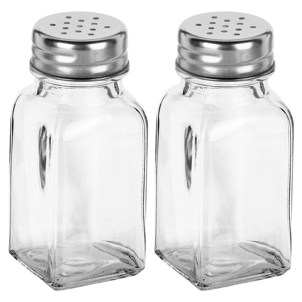 Solniczka Pieprzniczka Szklana Metalowa Zakrętka 80 ml 9,5 cm VILDE - obrazek 3