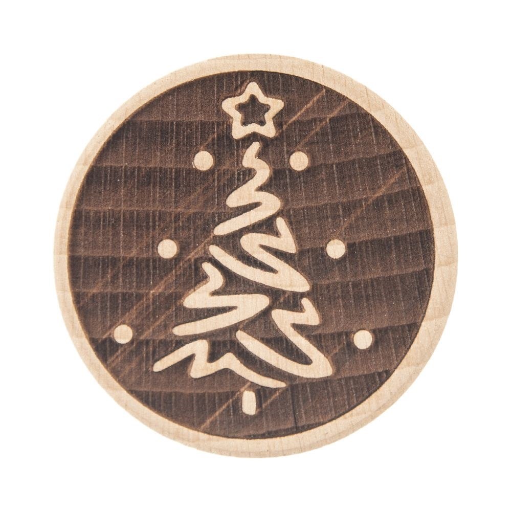 Stempel do Ciastek Drewniany Choinka Pierników Dekoracja 5,5 cm ORION - obrazek 3