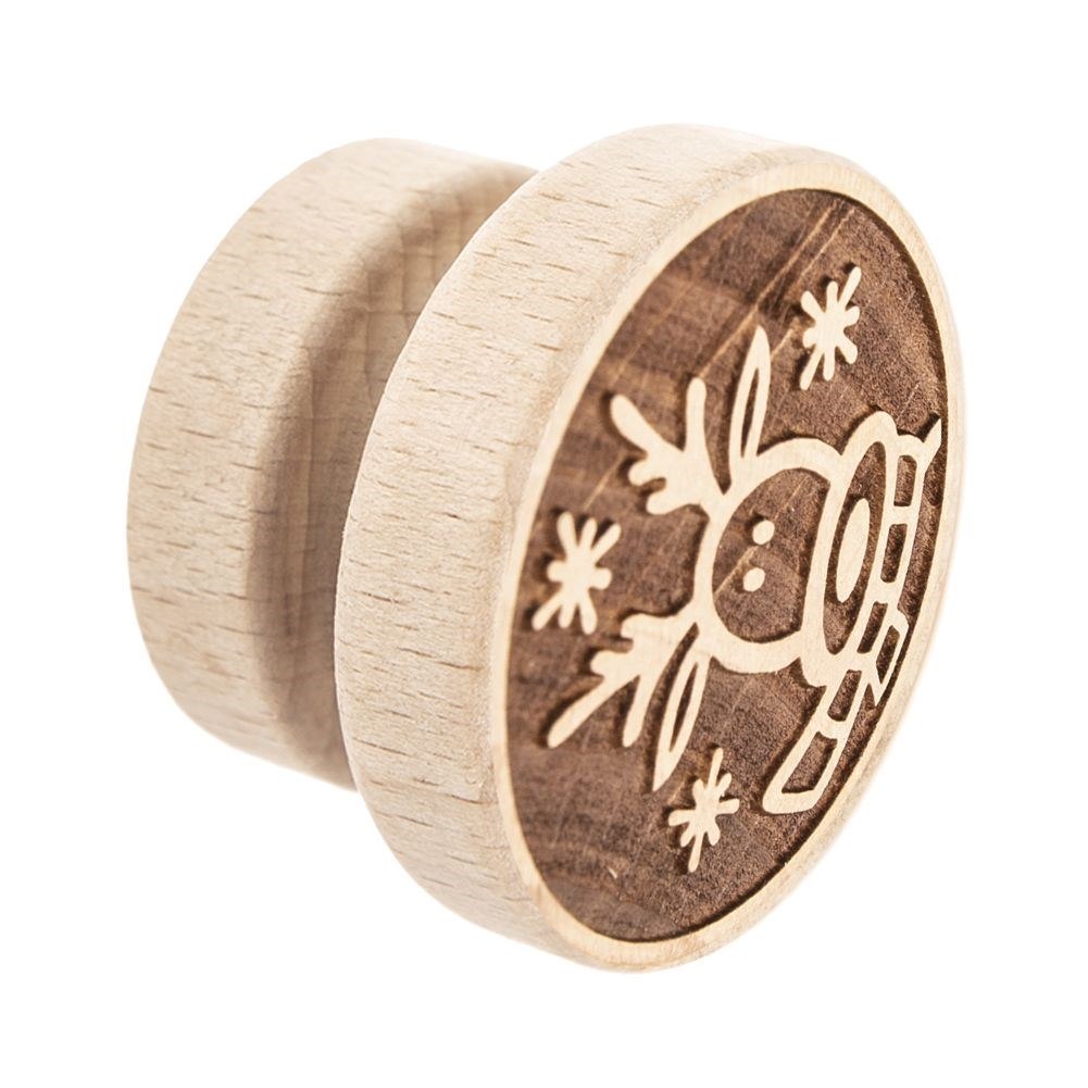 Stempel do Ciastek Drewniany Renifer Pierników Dekoracja 5,5 cm ORION