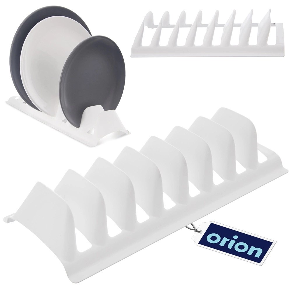 Stojak na Pokrywki Talerze Biały Organizer Szafka 8 szt. 29,5 cm ORION - obrazek 6