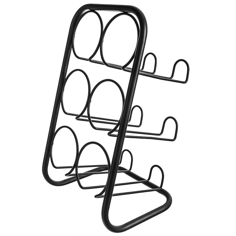 Stojak Regał Półka na Wino 6 Butelek Metalowy Czarny ORION 22,5 x 39 cm - obrazek 3