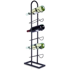Stojak na Wino Metalowy Czarny 6 Butelek 27x13x84,5 cm