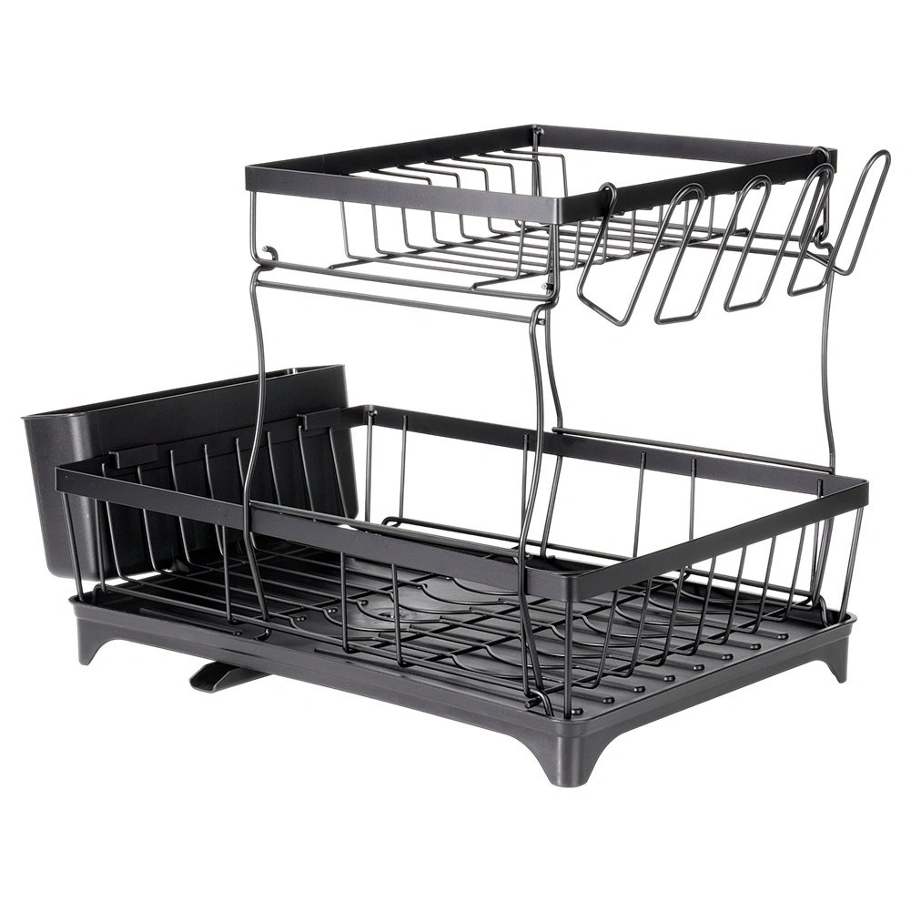 Suszarka do Naczyń 2 Poziomy 49,5 cm z Wylewką Ociekacz Loft VILDE - obrazek 3