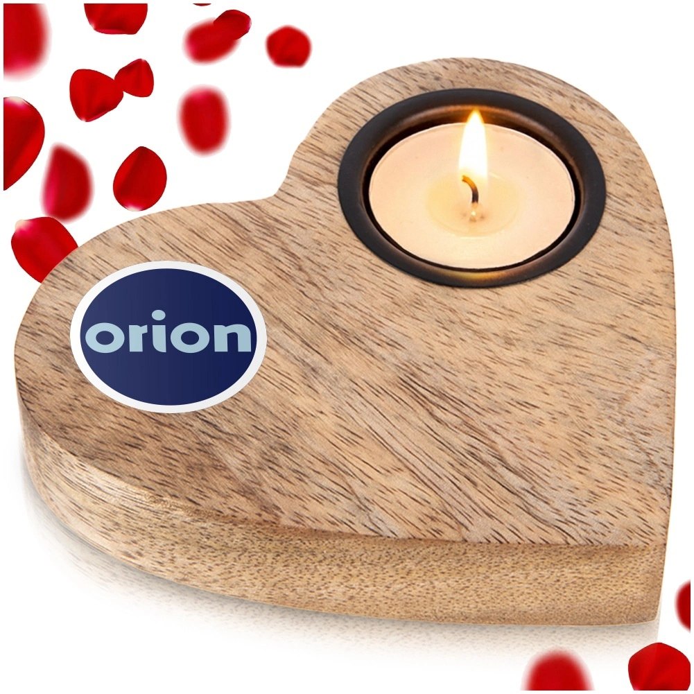 Świecznik Serce Drewno Mango na Tealight Loft Dekoracja do Salonu - obrazek 6