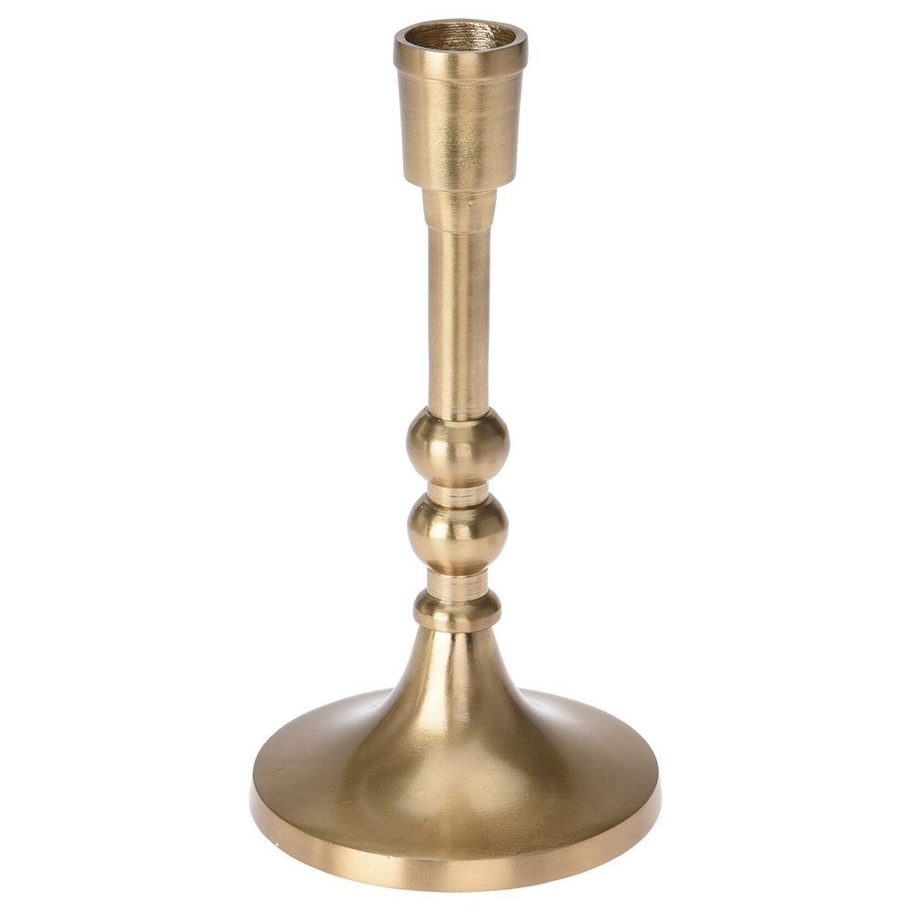 Świecznik Aluminiowy Stojak na Długą Świecę Świeczkę Złoty ORION 17 cm - obrazek 2