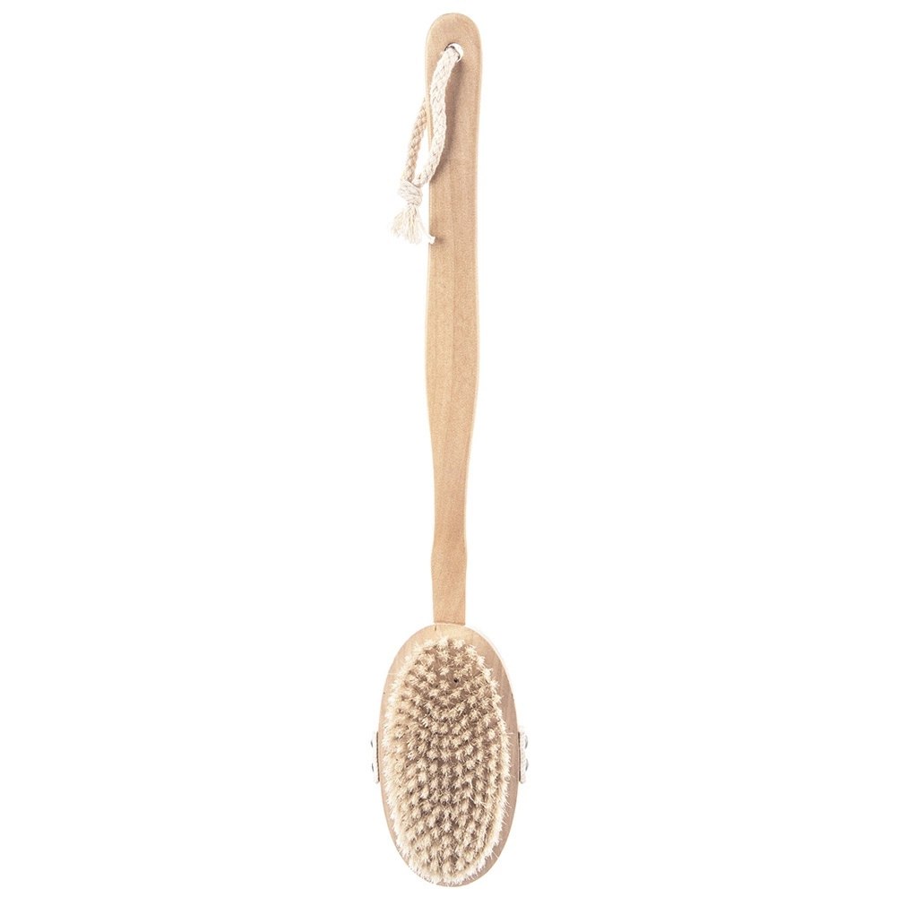 Szczotka do Masażu Ciała na Sucho i do Kąpieli Drewniana 42 cm ORION