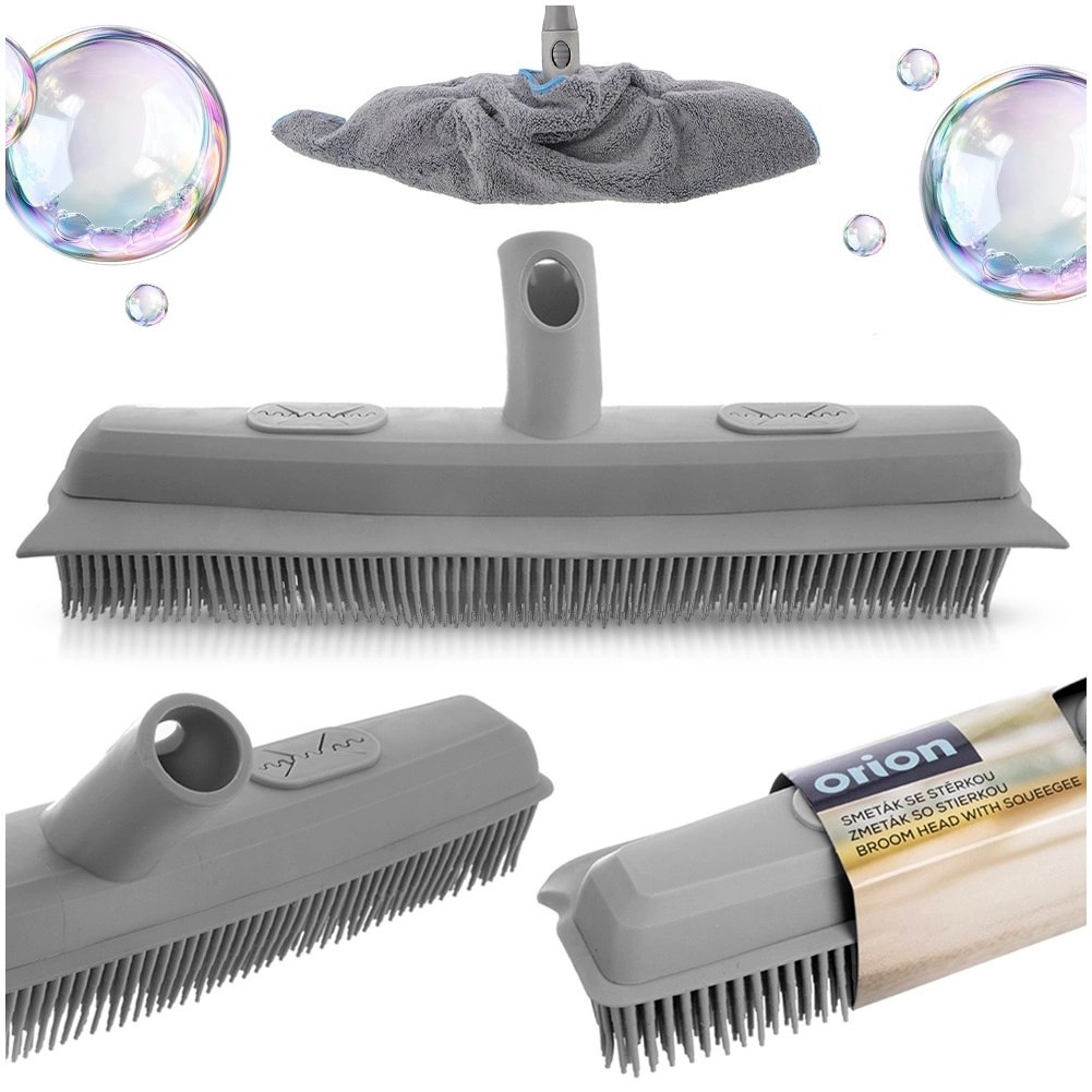Szczotka do Miotły Gumowa 2W1 Ze Ściągaczką CLEAN SYSTEM 34 cm ORION - obrazek 8